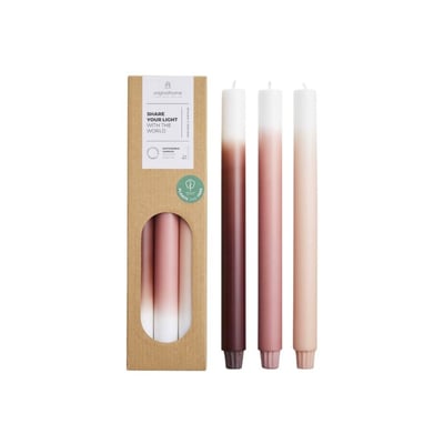 Set de 3 bougies dégradées 30cm ORIGINALHOME