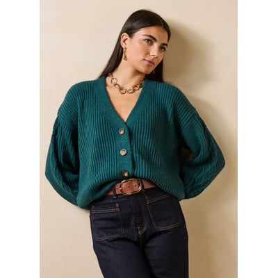Gilet court manches longues col V LA FEE MARABOUTEE