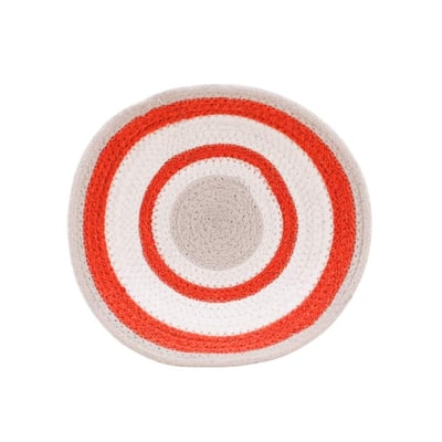 Corbeille murale ronde en corde imprimée 25cm ORNAMI