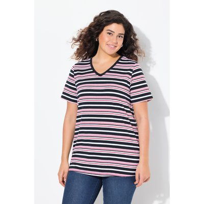 T-shirt rayé. Manches courtes et ULLA POPKEN