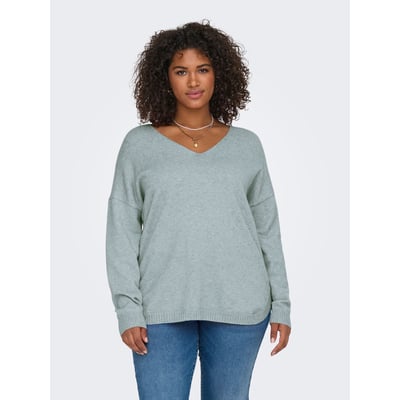 Pull maille mousseuse, col V ONLY CARMAKOMA