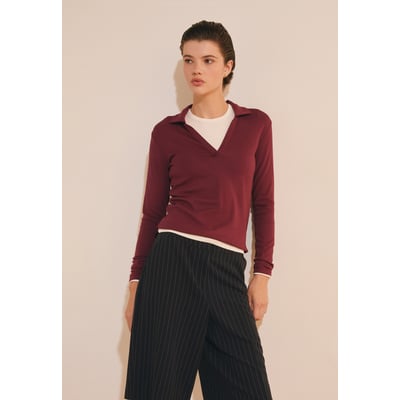 T-shirt col polo en coton modal TANDEM POLO ETAM