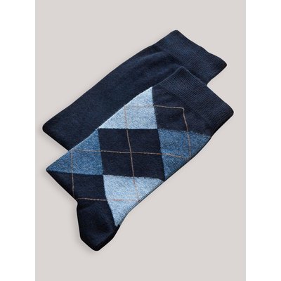 Lot de 2 chaussettes intarsia et unie CYRILLUS