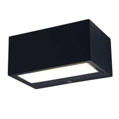 Applique murale d'extérieur sur secteur bidirectionnelle GEMINI WHITE aluminium blanc LED blanc H6,5cm LUMISKY