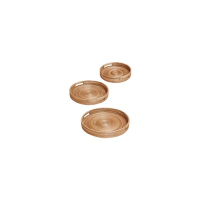 Plateaux en rotin (Lot de 3) NATUREL CHEHOMA