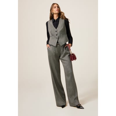 Pantalon palazzo à rayures OLTRE