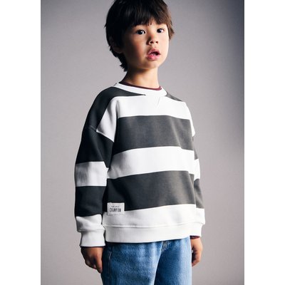 Mango - Pull rayé à chevrons - Blanc