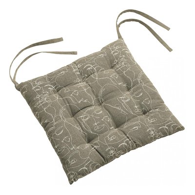 Galette de chaise matelassee Visage nymphea EDEN
