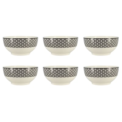 Lot de 6 bols en porcelaine 50cl, GRAPHIK NOVASTYL