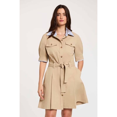 Robe courte col à revers MORGAN