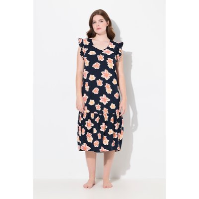 Chemise De Nuit, Motif Floral, Encolure V ULLA POPKEN