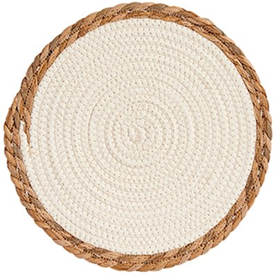 Set de table rond bords fibres naturelles 30cm WADIGA