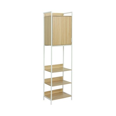 Module dressing décor bois et métal 5 étagères 1 porte CLEVER SWEEEK
