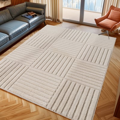 Tapis intérieur à relief motif damier TURIN NAZAR RUGS