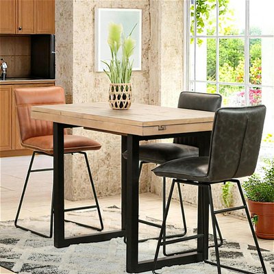 Table haute extensible bois recyclé 120-160 cm AUCKLAND PIER IMPORT