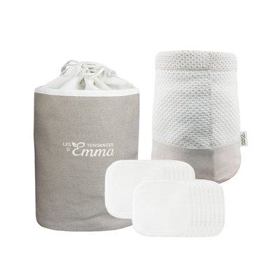 Kit Eco Belle Trousse  15 carrés démaquillants en Eucalyptus LES TENDANCES D EMMA