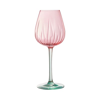 4 verres à pied colorés 47cl -SWIRLY SPRING CRISTAL D ARQUES