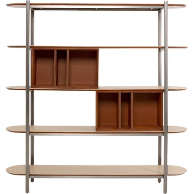 Étagère en simili et noyer, TANGO KARE DESIGN