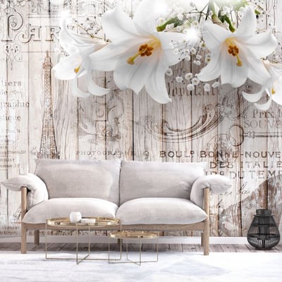 Papier peint intissé panoramique Fleurs Parisian Lilies EDEN