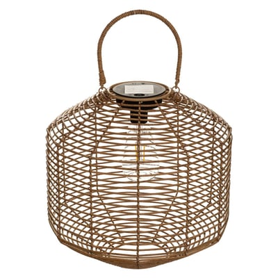 Lampe solaire d'extérieur en rotin tressé CUBA ATMOSPHERA