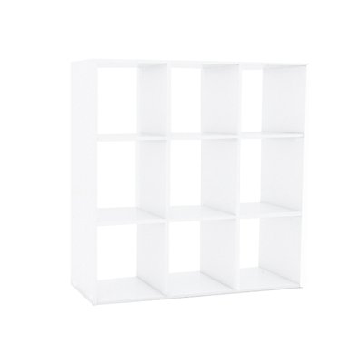 Etagère 9 cases - Julie - Blanc - 104 x 29 x 108 cm TOILINUX