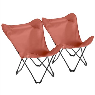 Lot de 2 fauteuils papillon pliable, MARIPOSA OVIALA
