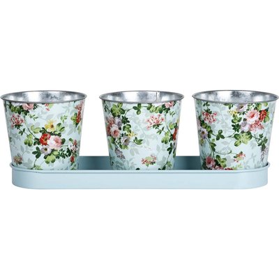 Jardinière 3 pots Roses JARDINDECO