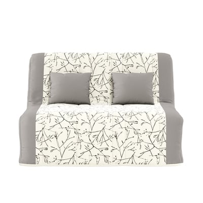 Banquette convertible GAIA BZ , couchage 160x200, avec 2 coussins OFFERTS, Coton noir RELAXIMA