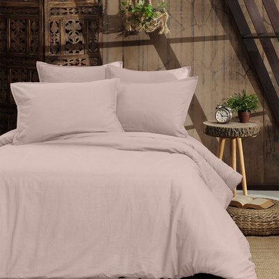 Parure housse de couette + 2 taies 65x65 cm en coton lavé bio ORGANIKA SENSEI MAISON