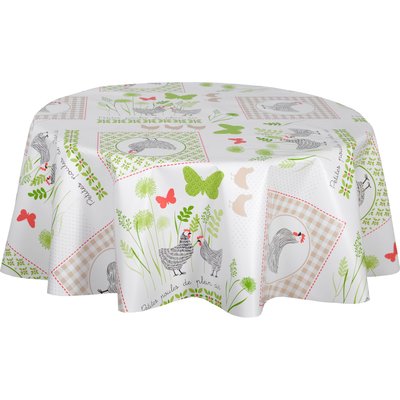 Nappe en toile cirée ronde motifs papillons JOSS TOILINUX