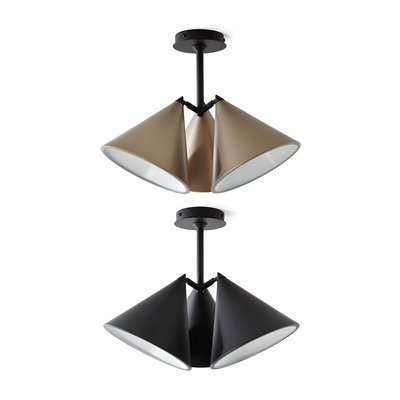 Moke 3-Cone Metal Ceiling Light AM.PM