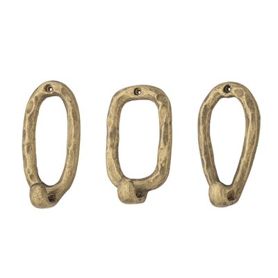 Patère murale décorative métal  Cias set de 3 BLOOMINGVILLE