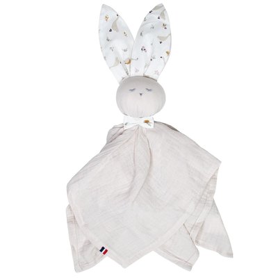 Doudou plat lapin en gaze de coton SIDONIA SEVIRA KIDS