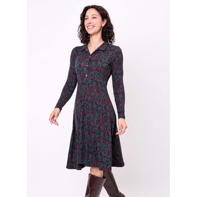 Robe chemise maille fluide imprimée SANDA LA FIANCÉE