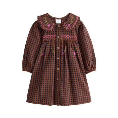 Robe avec col à carreaux brodé NEXT