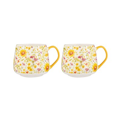 Set of 2 Sunflower Mugs PRICE & KENSINGTON