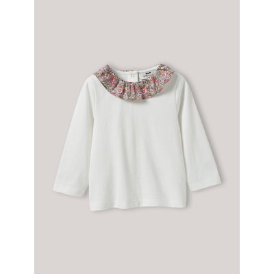 T-shirt col en tissu Liberty en coton biologique CYRILLUS