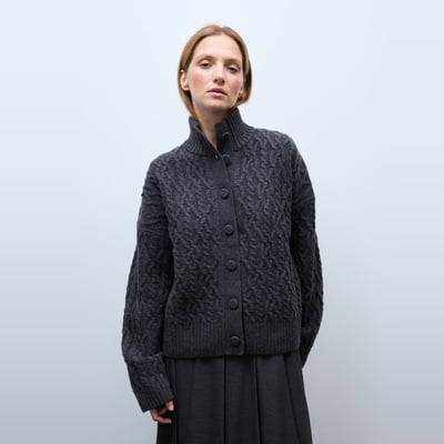 Cardigan torsadé contenant de la laine MONOPRIX