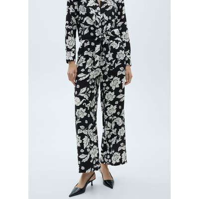 Pantalon droit imprimé fleuri MANGO