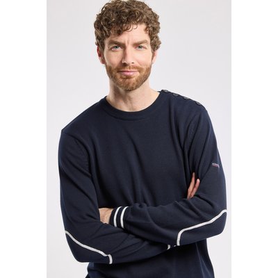 Pull marin avec coudières et boutons en coton ARMOR-LUX