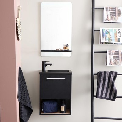 Ensemble lave-mains + robinet + miroir NIKA MOB IN