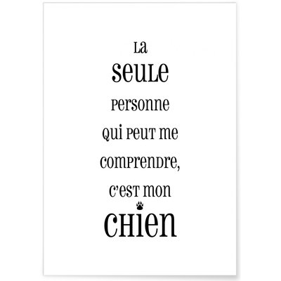 Affiche 'La seule personne qui peut me comprendre...' L'AFFICHERIE
