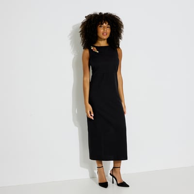 Robe longue sans manches avec fente GRAIN DE MALICE