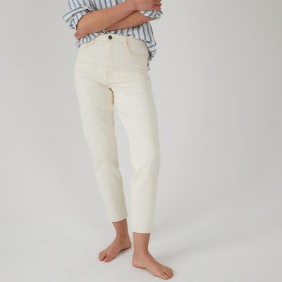 Jean beige femme taille haute La Redoute