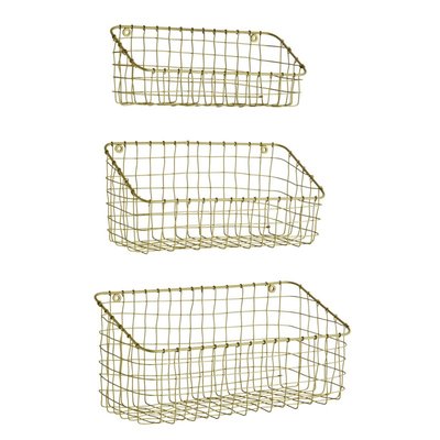 Petite étagère murale grillagée métal  set de 3 MADAM STOLTZ
