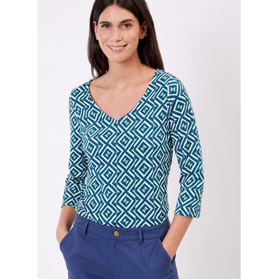 Tee-shirt coton flammé bio imprimé manches 3/4 GIANA LA FIANCÉE