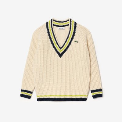 Pull col v lacoste femme outlet