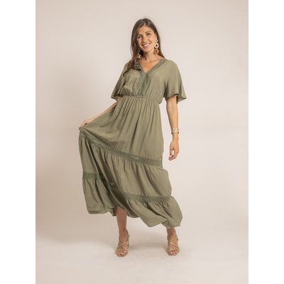 Robe Longue Avec Broderies Ireane DONA LISA