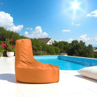 Pouf poire extérieur orange ARTA PIER IMPORT