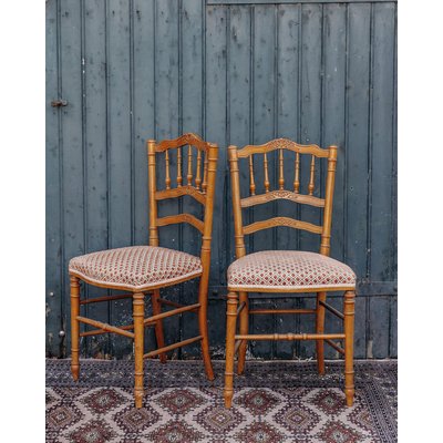 Paire de chaises tapissées Alma N°181 - Bon état DEBONGOUT